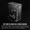 Thermaltake CTE T500 TG ARGB E-ATX Full Tower with Centralized Thermal Efficiency Design; 3x140mm CT140 ARGB Fans Pre-Installed; Tempered Glass Front & Side Panel; CA-1X8-00F1WN-01; Black