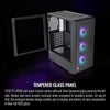 Thermaltake S200 TG Black ATX Mid Tower ARGB Tempered Glass Computer Chassis with Mesh Front Panel CA-1X2-00M1WN-00