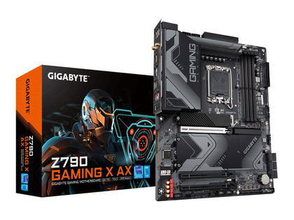 GIGABYTE Z790 GAMING X AX LGA 1700 Intel Z790 ATX Motherboard with DDR5, M.2, PCIe 5.0, USB 3.2 Gen2X2 Type-C, Intel Wi-Fi 6E, 2.5GbE LAN, Q-Flash Plus, EZ-Latch Plus