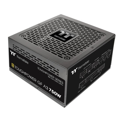 Thermaltake Toughpower GF A3 ATX 3.0 750W 80+ Gold Full Modular SLI/Crossfile Ready Power Supply; PCIe Gen.5 300W 12VHPWR Connector Included; PS-TPD-0750FNFAGU-L)