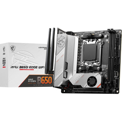 MSI MPG B650I EDGE WIFI AM5 AMD B650 SATA 6Gb/s DDR5 Ryzen 7000 Mini ITX Motherboard