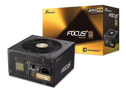 Seasonic FOCUS GX-850, 850W 80+ Gold, Full-Modular, Fan Control in Fanless, Silent, and Cooling Mode, 10 Year Warranty, Perfect Power Supply for Gaming and Various Application, SSR-850FX.