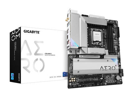 GIGABYTE Z790 AERO G LGA 1700 Intel Z790 ATX Motherboard with DDR5, 5* 5.0 M.2, PCIe 5.0, USB 3.2 Gen2X2 Type-C, WiFi 6E, Intel 2.5GbE LAN