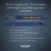 NETGEAR 26-Port PoE Gigabit Ethernet Smart Switch (GS724TPP) - Managed with 24 x PoE+ @ 380W, 2 x 1G SFP, Desktop/Rackmount, and ProSAFE Lifetime Protection