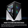 Thermaltake Divider 170 TG Snow ARGB Motherboard Sync mATX Computer Case with 2x120mm ARGB Fan Pre-installed, Tempered Glass Side Panel, Ventilated Front Mesh Panel, CA-1S4-00S6WN-00