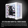 Thermaltake CTE C750 TG ARGB Snow E-ATX Full Tower with Centralized Thermal Efficiency Design; 3x140mm White CT140 ARGB Fans Pre-Installed; Tempered Glass Front & Side Panel; CA-1X6-00F6WN-01