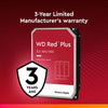 WD Red Plus 12TB NAS Hard Disk Drive - 7200 RPM Class SATA 6Gb/s, CMR, 256MB Cache, 3.5 Inch - WD120EFBX