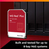 WD Red Plus 12TB NAS Hard Disk Drive - 7200 RPM Class SATA 6Gb/s, CMR, 256MB Cache, 3.5 Inch - WD120EFBX