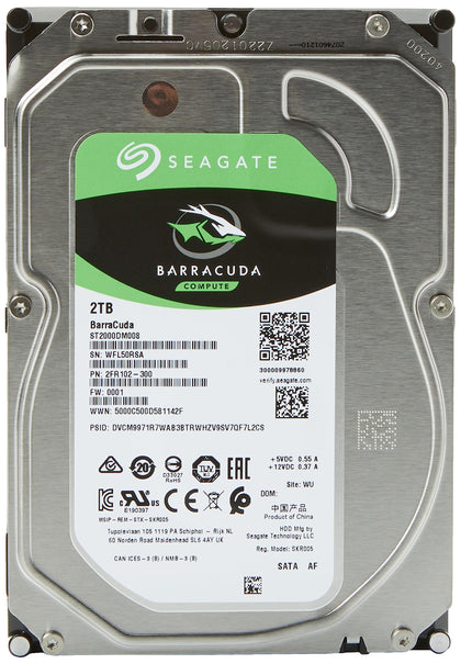 Seagate BarraCuda ST2000DM008 2TB 7200 RPM 256MB Cache SATA 6.0Gb/s 3.5