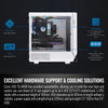 Thermaltake Ceres 500 Snow Edition Mid Tower E-ATX Computer Case with Tempered Glass Side Panel; 4 Preinstalled 140mm PWM ARGB Fans; Rotational PCIe Slots & GPU Holder; CA-1X5-00M6WN-00