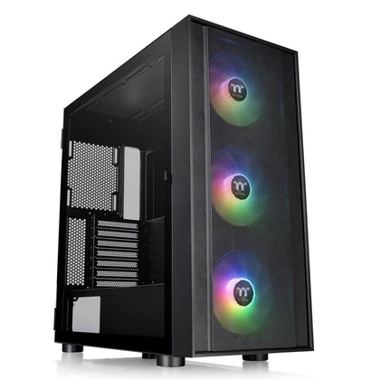 Thermaltake H570 TG Black ATX Mid Tower ARGB Tempered Glass Computer Case Chassis with Mesh Front Panel CA-1T9-00M1WN-01