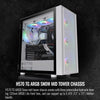 Thermaltake H570 TG Snow Edition ATX Mid Tower ARGB Tempered Glass Computer Case Chassis with Mesh Front Panel CA-1T9-00M6WN-01