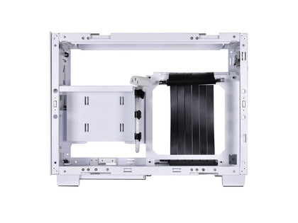 LIAN LI Q58 White Color  SPCC / Aluminum / Tempered Glass  Mini Tower Computer Case , PCI3.0 Riser Card Cable Included ---Q58W3