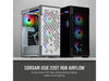 Corsair iCUE 220T RGB Airflow CC-9011174-WW White Steel / Plastic / Tempered Glass ATX Mid Tower Computer Case