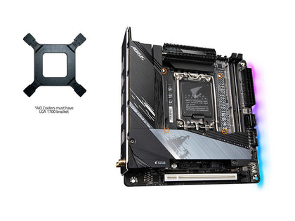 GIGABYTE Z690I AORUS ULTRA PLUS LGA 1700 Intel Z690 Mini-ITX Motherboard with DDR5, Dual M.2, PCIe 5.0, USB 3.2 Gen2X2 Type-C, Intel WiFi 6E DCT, Intel 2.5 GbE LAN