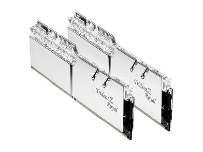 G.Skill F4-3600C14D-32GTRSA 2 x 16GB 288-Pin DDR4 SDRAM DDR4 3600 Intel XMP 2.0 Desktop Memory Model  Silver