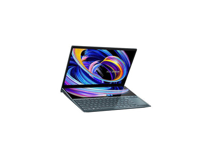 ASUS ZenBook Duo 14 UX482 14” FHD Touch Display, Intel Evo Platform, Core i7-1195G7, 8GB RAM, 512GB PCIe SSD, ScreenPad Plus, Windows 11 Home, WiFi 6E, Celestial Blue, UX482EAR-DH71T