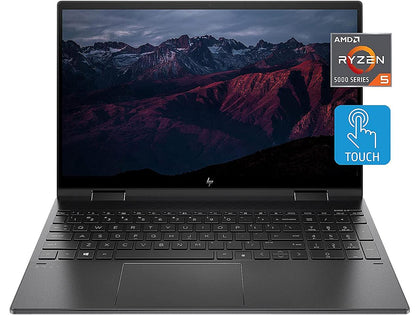 HP Envy x360 15 Convertible Laptop, AMD Ryzen 5 5500U Processor, AMD Radeon Graphics, 8 GB RAM, 512 GB SSD, 15.6 inch Full HD Display, Windows 10 Home(15-ee1010nr, 2021)