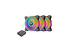 Thermaltake Riing Quad CL-F088-PL12SW-B 120 mm RGB LED Radiator Fan 3 Pack