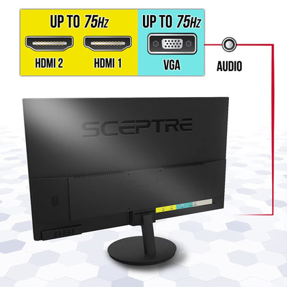 Sceptre 27-Inch FHD LED Gaming Monitor 75Hz 2X HDMI VGA Build-in Speakers, Ultra Slim Metal Black (Renewed)
