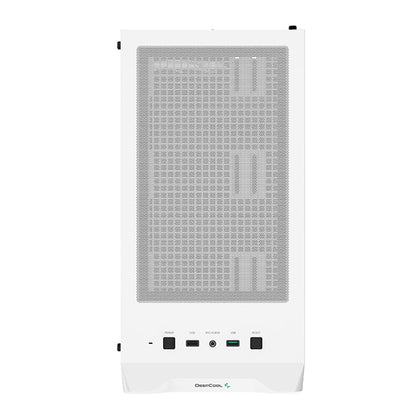 DeepCool CC560 WH Mid-Tower ATX PC Case, 4x Pre-Installed 120mm LED Fans, Tempered Glass Side Panel, White