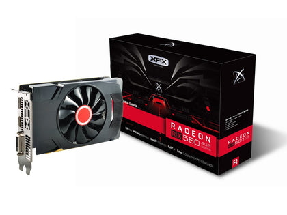 XFX Radeon RX 560 1295MHz, 4gb GDDR5, 16CU,1024 SP, DX12, DP HDMI DVI, PCI-E AMD Graphics Card (RX-560P4SFG5)