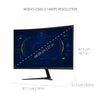 ViewSonic VX2718-2KPC-MHD 27 Inch WQHD 1440p 165Hz 1ms Curved Gaming Monitor with Adaptive-Sync Eye Care HDMI and Display Port