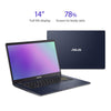 ASUS L410 MA-DB02 Ultra Thin Laptop, 14” FHD Display, Intel Celeron N4020 Processor, 4GB RAM, 64GB Storage, NumberPad, Windows 10 Home in S Mode, Star Black