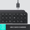 Logitech MX Keys Advanced Wireless Illuminated Keyboard, Backlighting, Bluetooth, USB-C, Apple macOS, Microsoft Windows, Linux, iOS, Android, Metal Build - Black