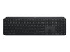 Logitech MX Keys Advanced Wireless Illuminated Keyboard, Backlighting, Bluetooth, USB-C, Apple macOS, Microsoft Windows, Linux, iOS, Android, Metal Build - Black