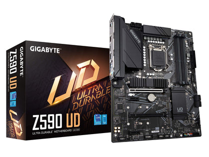 GIGABYTE Z590 UD (LGA 1200/ Intel Z590/ ATX/ Triple M.2/ PCIe 4.0/ USB 3.2 Gen 2/ 2.5GbE LAN/ Motherboard) (Renewed)