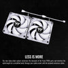 Thermaltake CT140 PC Cooling Fan White (2-Fan Pack), Daisy-Chain design, Fan speeds up to 1500 RPM, 140 mm Hydraulic bearing fan, Anti-vibration mounting, CL-F152-PL14WT-A