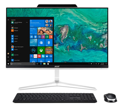 Acer Aspire Z24-890-UA91 AIO Desktop, 23.8 inches Full HD, 9th Gen Intel Core i5-9400T, 12GB DDR4, 512GB SSD, 802.11ac Wifi, USB 3.1 Type C, Wireless Keyboard and Mouse, Windows 10 Home, Silver