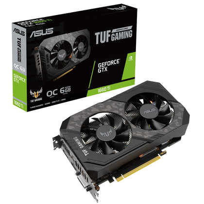 ASUS TUF Gaming GeForce GTX 1660 Ti 6GB GDDR6 PCI Express 3.0 Video Card TUF-GTX1660TI-O6G-EVO-GAMING