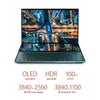 ASUS ZenBook Pro Duo UX581 Laptop, 15.6in  4K UHD NanoEdge Touch Display, Intel Core i7-10750H, 16GB RAM, 1TB PCIe SSD, GeForce RTX 2060, ScreenPad Plus, Windows 10 Pro, Celestial Blue, UX581LV-XS74T (Renewed)