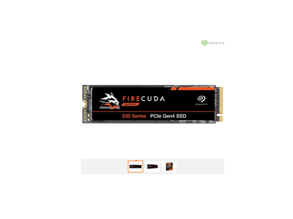 Seagate FireCuda 530 M.2 2280 4TB PCIe Gen4 x4 NVMe 1.4 3D TLC Internal Solid State Drive (SSD) ZP4000GM3A013